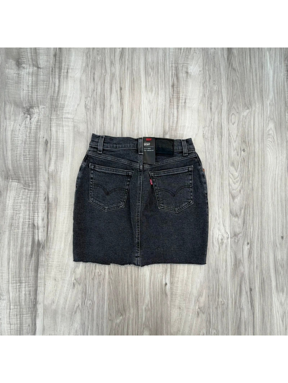 Levi’s black denim mini skirt